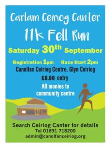 Carlam Ceiriog Canter – Fell Run – CANOLFAN CEIRIOG CENTRE